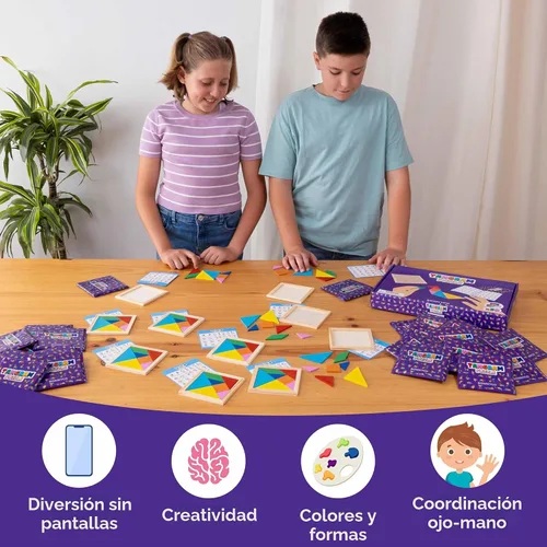 Miniatura 4 de BONNYCO Tangram Puzzle Paquete de Madera de 30 Recuerdos de Fiesta para Niños. Rellenos de Bolsas de Dulces para Niños de 3-5, 4-8, Regalos
