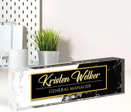 Miniatura 33 de Placa de nombre personalizada para escritorio, placa de nombre de escritorio personalizada, decoración de oficina para mujeres y hombres, accesorios