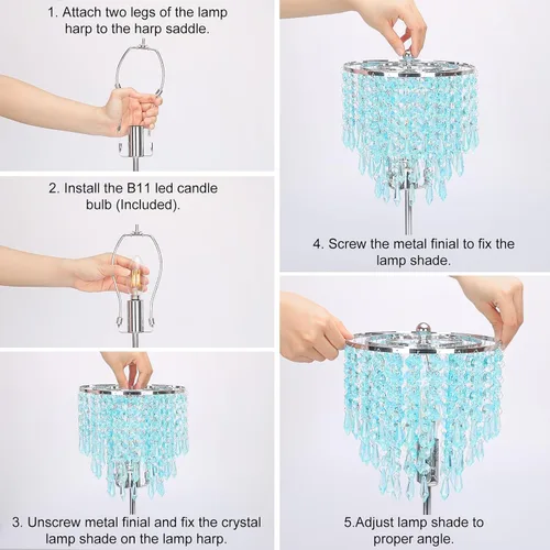 Miniatura 5 de Lámpara de mesa de cristal con control táctil, lámparas de mesita de noche con doble USB para dormitorio, lámpara de mesita de noche regulable de 3