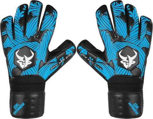 Miniatura 2 de Guantes de portero de fútbol con control y agarre extremadamente fuertes con protección para los dedos, guantes de portero de alto rendimiento, Azul