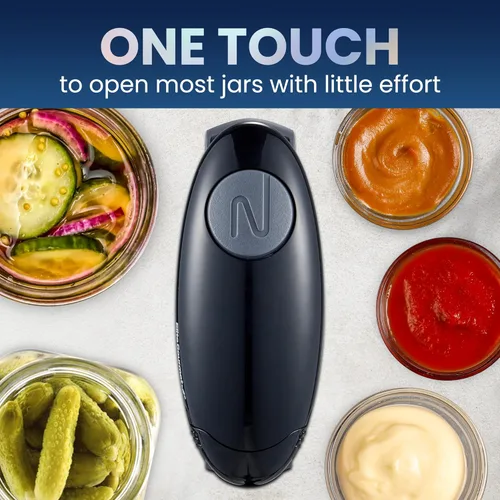 Miniatura 4 de Elite Gourmet EJO800 - Abridor de frascos eléctrico automático de alta potencia y torque con pilas, operación eléctrica de un solo toque, quita