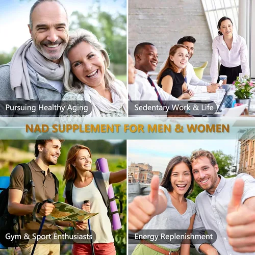 Miniatura 9 de Suplemento NAD 1500mg - NAD+ Liposomal Nicotinamida Ribósido con Resveratrol, NAD Plus Potenciador - Apoyo para la Salud Celular, Resistencia
