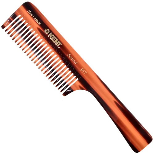 Miniatura 9 de Kent Peine desenredante de dientes anchos de grafito negro 91T para cabello rizado y ondulado, para mujeres y hombres, peine de ducha de mango