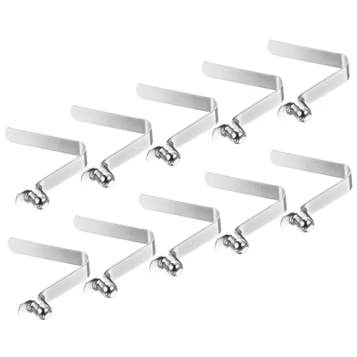 Miniatura 13 de PATIKIL Broches de paleta de kayak de 0.197 x 0.118 in, paquete de 10 clips de acero en forma de V de un solo pasador, clips de resorte, tubo