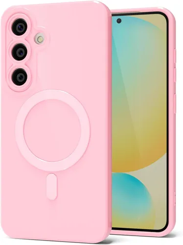 Miniatura 60 de Svanove para Samsung Galaxy S22 Funda de teléfono de silicona magnética, compatible con Magsafe, linda para mujeres, brillante color brillante, gel