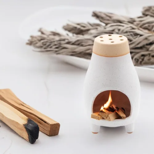 Miniatura 2 de Palo Santo Sage Incienso Holder I Meditación Regalo Cerámica Decoración Cuenco Suministros de Brujería Cuenco de Manchas I Quemador Elegante