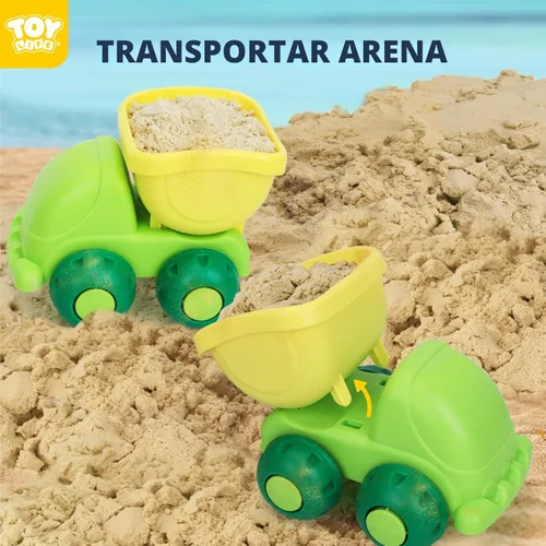 Miniatura 4 de TOY Life Juguetes de playa para niños pequeños de 3 a 5 años, juegos de construcción de juguetes de caja de arena con camión volquete de cubo