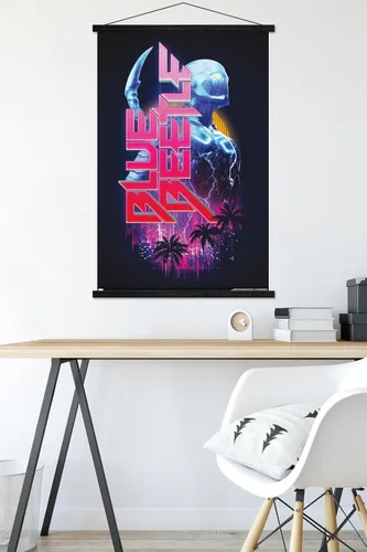 Miniatura 5 de Trends International DC Comics Movie Blue Beetle - Póster de pared con marco magnético Imprimir y Negro Hangerworld Bundle