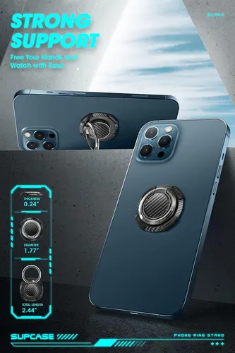 Miniatura 2 de SUPCASE Soporte de anillo para teléfono celular, rotación de 360° y giro de 180°, soporte universal para anillo de teléfono con agarre de teléfono