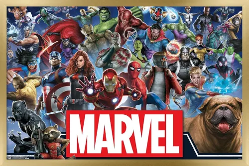 Miniatura 19 de Trends International Marvel Comics - Póster de pared de héroes del universo Marvel, 14.725 x 22.375 pulgadas, versión enmarcada de madera de granero
