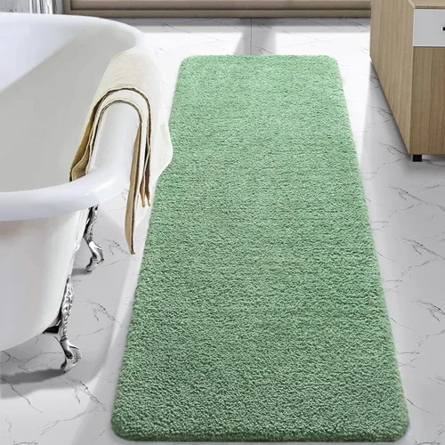 Miniatura 37 de LOCHAS - Tapete de baño de 24x70 pulgadas, suave, grueso y absorbente, hecho de microfibra, para el baño, lavable a máquina, tapete antideslizante