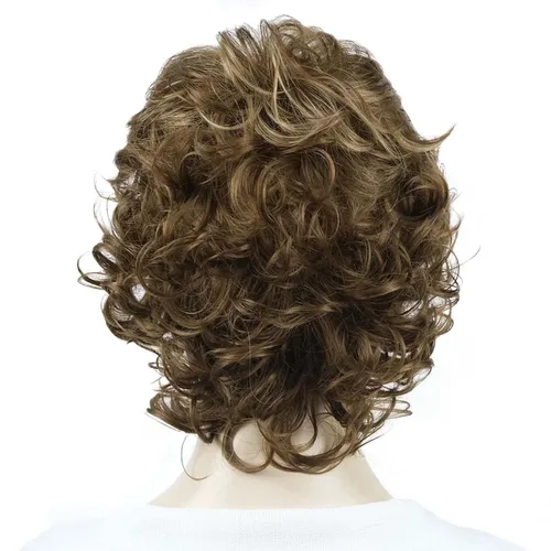 Miniatura 6 de Aimole Pelucas sintéticas para mujer, con extremos rizados, peluca de fibra corta con flequillo en capas (12TT124)