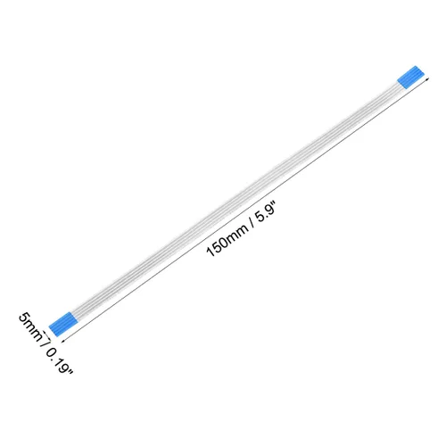 Miniatura 3 de uxcell Cable plano flexible, 5.906 in, 0.039 in, 4 pines, FPC FFC, cable de cinta flexible para TV LCD, audio de automóvil, reproductor de DVD, 10