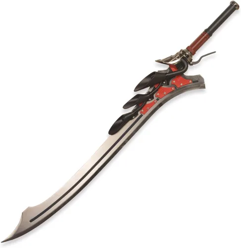 Miniatura 7 de Sword fort Espada Vergil Yamato de Acero Inoxidable/Espada Dante Rebellion Katana de Metal Real, Nero Red Queen Accesorio de Cosplay de Juego
