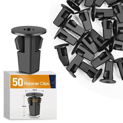 Miniatura 9 de GOOACC Clips de remache de nailon para guardabarros y protector de parachoques para GM, Ford y Chrysler 0.276 in, clips para carrocería