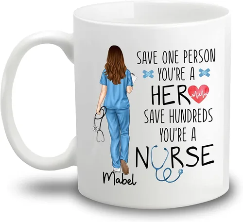 Miniatura 18 de Taza de café con nombre personalizado para médicos, taza de café personalizada para médicos, regalo para hombres, hombres, doctores, estetoscopio