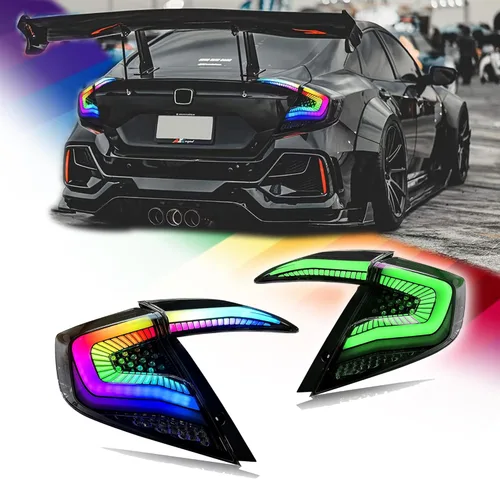 TT-ABC Mods Luz trasera para Honda Civic 10ª generación 2016-2021 RGB Control de cambio de color solo para Sedan (luces traseras RGB)