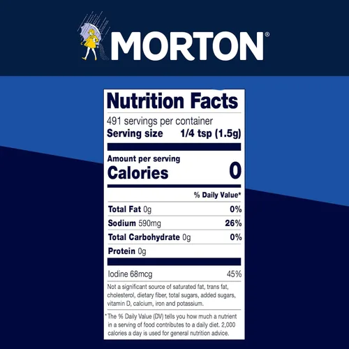 Miniatura 6 de Morton Sal yodada, multiusos, (26 onzas), paquete de 2 – multiusos, perfecta para cocinar y usar en la mesa