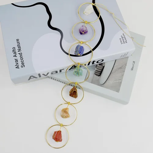 Miniatura 5 de Piedras preciosas curativas hechas a mano, cristales de Feng Shui para decoración de ventanas, ornamento colgante para decoración del hogar