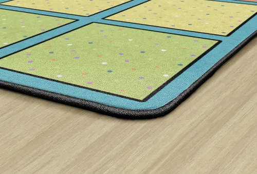 Miniatura 4 de Flagship Carpets Happy Squares Pastel - Alfombra educativa de área para aula en colores pastel para niños y maestros, calidad duradera