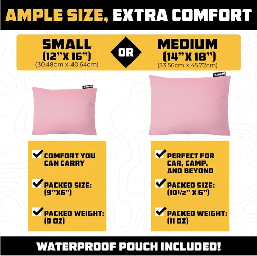 Miniatura 3 de Wise Owl Outfitters - Almohada de camping - Almohada de espuma viscoelástica para viajes para dormir en avión, senderismo, mochilero y uso al aire