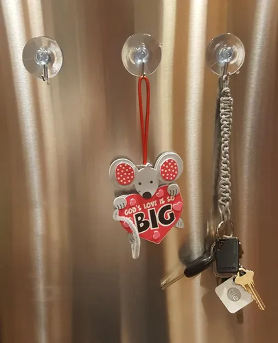 Miniatura 3 de N'ice Packaging 3 piezas de nuestra ventosa fuerte de plástico transparente con gancho extraíble (1 5/8 pulgadas de diámetro)