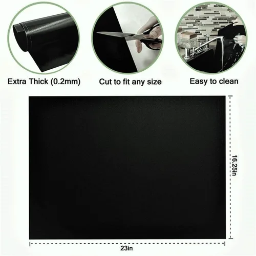Miniatura 6 de Grill Magic - Juego de 3 forros antiadherentes para horno eléctrico para la parte inferior del horno eléctrico, alfombrilla gruesa de fibra