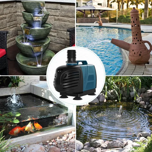 Miniatura 6 de Uniclife Bomba de agua sumergible y en línea de 1000 GPH para acuario, 80 W, 10 pies, bomba de retorno silenciosa CA de 120 V con cable