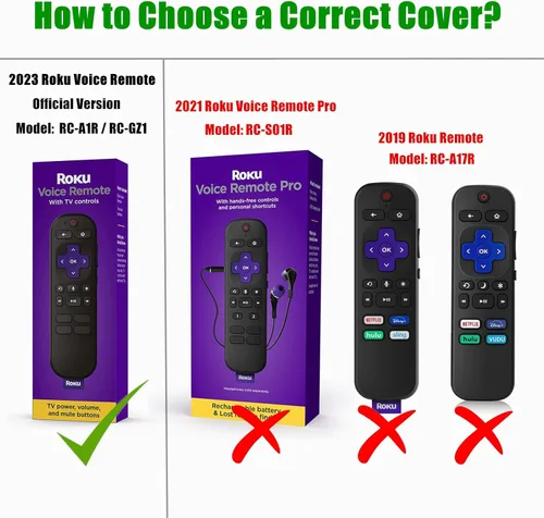 Miniatura 3 de Funda para mando a distancia que brilla en azul para Roku Voice Remote (oficial) Control RCA1R, RC-GZ1 - Funda de silicona antideslizante con Azul