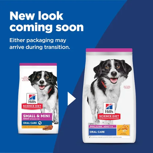 Miniatura 2 de Hill's Science Diet Cuidado bucal, para perros adultos de 1 a 6 años, razas pequeñas y mini, apoyo contra la placa y el sarro, alimento seco, pollo
