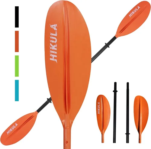Miniatura 13 de Kayak Paddle 4 Pieces Aluminum Shaft and PP Blade Floating 86.6in/220cm, 90.5inch/230cm Lightweight Oars Gris