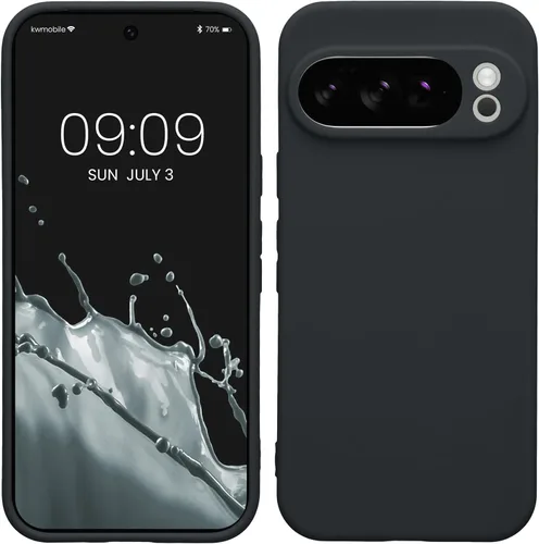 Miniatura 87 de kwmobile Funda compatible con Google Pixel 9 Pro - Funda protectora delgada de TPU para teléfono - Acabado mate suave - Negro mate