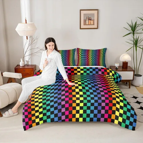 Miniatura 13 de Juego de edredón bohemio para niños, tamaño individual, juego de ropa de cama geométrica de hojas de sol, luna y plantas, decoración de habitación