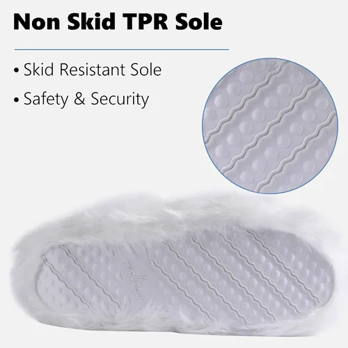 Miniatura 3 de Pantuflas de forro polar para mujer, botas antideslizantes para interiores