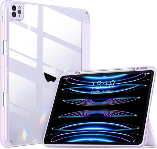 Miniatura 9 de VIKESI Funda para iPad Pro 12.9 6ª/5ª/4ª/3ª/3ª generación 2022/2021/2020/2018, marco de TPU a prueba de golpes, soporte para lápiz integrado