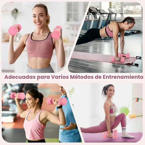 Miniatura 2 de EQUIPRO Adjustable Dumbbell Set, 4 in 1 Free Weights Dumbbells Set for Women, Weights for Women at Home, 2lb 3lb 4lb 5lb with TPU Soft Rubber Handle