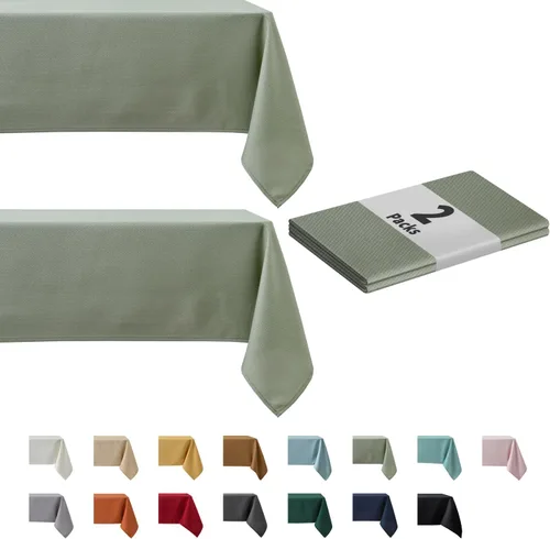 Miniatura 25 de maxmill Mantel con textura resistente a las manchas, impermeable y resistente a las arrugas, lavable, mantel suave, cubierta de mesa de tela