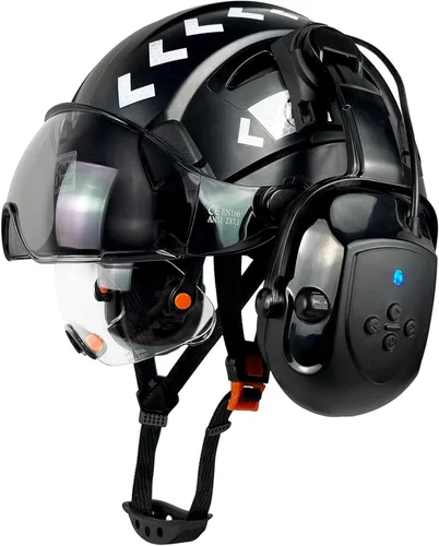 Miniatura 11 de Casco de seguridad SAFEBUILDER con visera, orejeras Bluetooth SNR 26dB, sombrero duro con viseras, orejeras montadas, sombreros duros ventilados