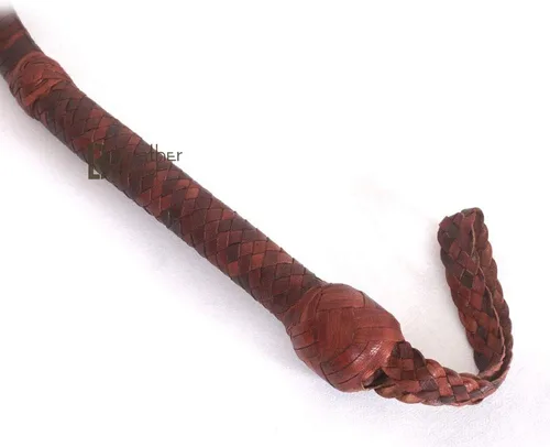 Miniatura 3 de Bull Whip de 06 a 16 pies 12 hebras de cuero de vaca ecuestre Bullwhip vientre de cuero y refuerzo de cuero en el interior, estilo Indiana Jones