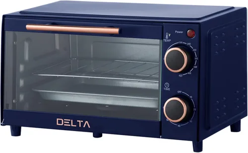 Miniatura 2 de Horno tostador de 2 rebanadas, horno pequeño de encimera, mini horno compacto para pizza de 9 pulgadas, con temporizador y control de temperatura