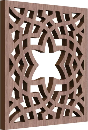 Miniatura 48 de París - Paneles de pared decorativos de madera con calado, extra pequeños, 7 3/8 pulgadas de ancho x 7 3/8 pulgadas de alto x 1/4 pulgadas de alto