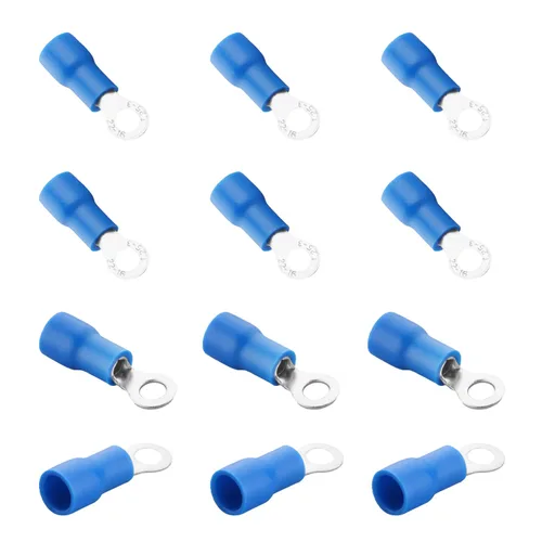 Miniatura 12 de Heyiarbeit Pre aislado tipo anillo cobre engarzado terminales RV1.25-3.2 alambre engarzado terminales conectores para bricolaje cableado eléctrico