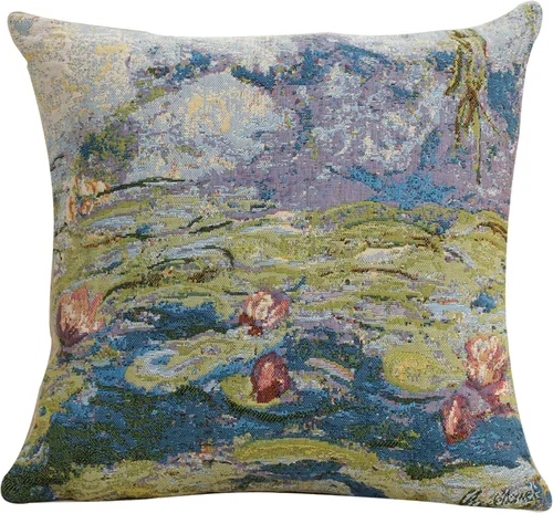 Miniatura 9 de Charlotte Home Furnishings Inc Monet's Japanese Bridge - Funda de almohada de 18 x 18 pulgadas, funda de cojín decorativa para sofá, sofá y cama
