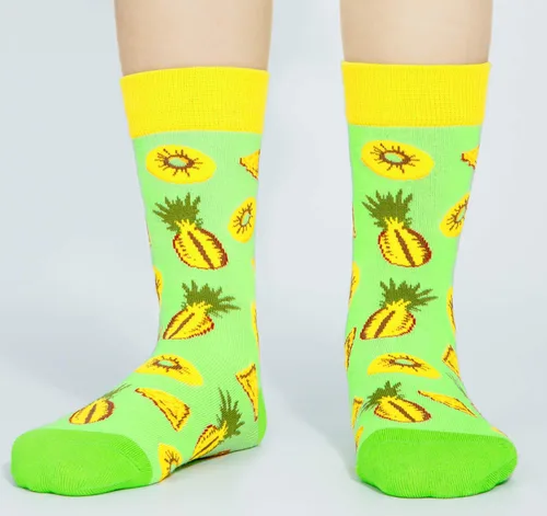 Miniatura 4 de PanPacSight Paquete de 4 calcetines novedosos para niños y niñas, divertidos dibujos animados, lindos animales, aguacate, piña, bola