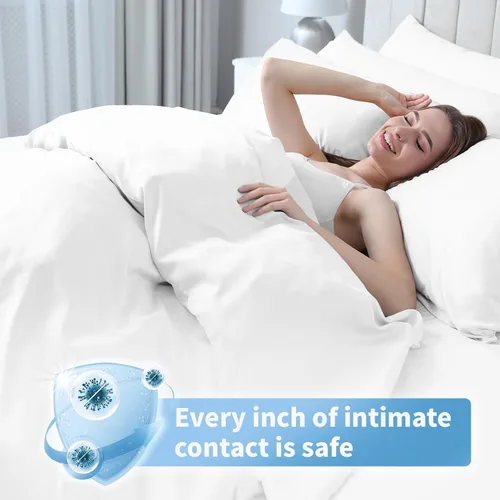 Miniatura 4 de KIIS Fundas Desechables Travel-Safe para Viajes, Sábana de Cama Desechable, Funda de Edredón/Consolador Desechable, Fundas de Almohada Desechables