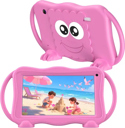 Miniatura 9 de Trayoo Tableta infantil de 7 pulgadas para niños de 3 a 12 años, tableta de 32 GB para niños pequeños con doble cámara, control parental, funda Azul