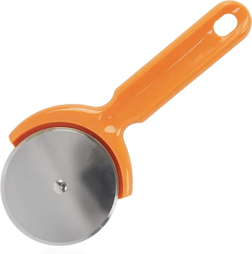 Miniatura 7 de Cortador de pizza de acero inoxidable - Cortador de pizza de 7.75 pulgadas para pizzas, bolsillos y más - Rueda cortadora de pizza con mango de Rojo