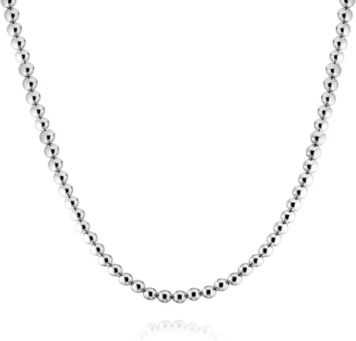 Savlano Collar de cadena de plata de ley 925 de 0.157 in hecho a mano para mujer, fabricado en Italia, viene con una caja de regalo