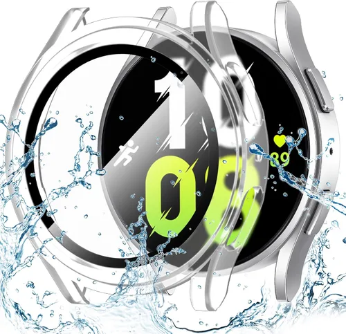 Miniatura 21 de Goton - Funda impermeable para Samsung Galaxy Watch 5 y 4 y FE, protector de pantalla de 40 mm con vidrio templado, 1 paquete de funda dura de PC