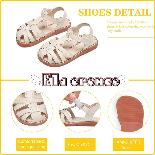 Miniatura 4 de Kiderence Sandalias para niñas pequeñas, zapatos de verano para niñas pequeñas